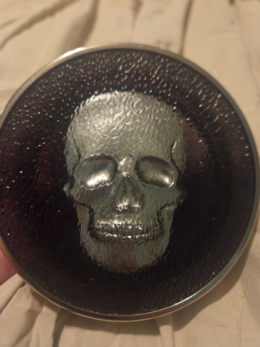 Bath And Body Works 3 Wick Candle Skull Lid